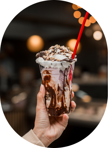 A scoop of Paradis ice cream